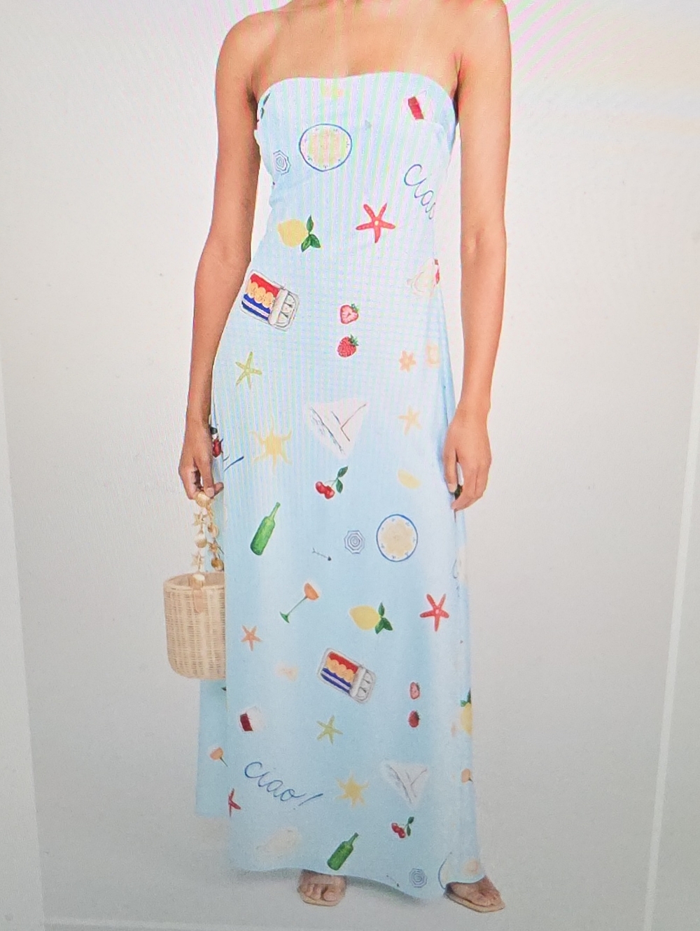 For Love & Lemons Carla Strapless Maxi Dress Size M